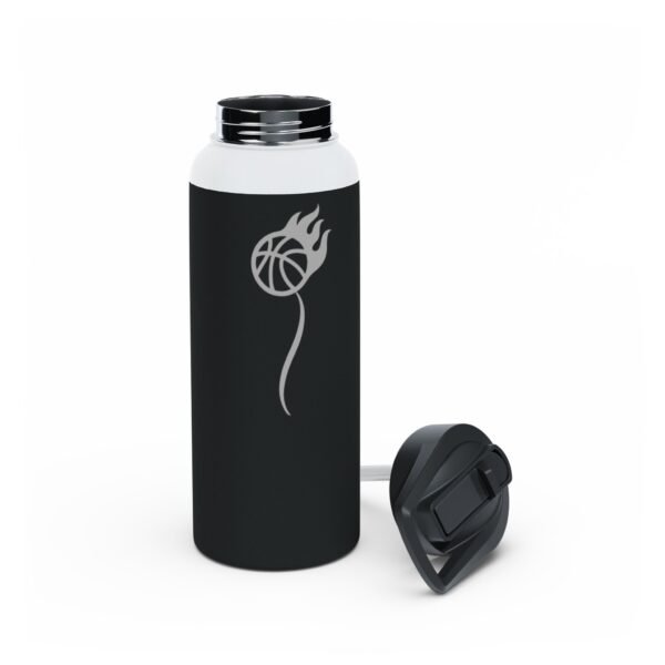 32 oz Matte Black Thermal Bottle – BasketBall Edition - Image 3