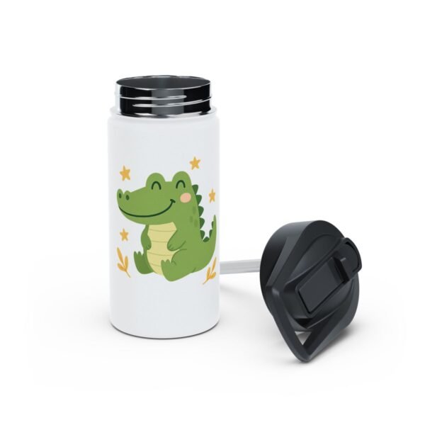 12 oz Custom Kids Bottle – Cute Crocodile Design - Image 4