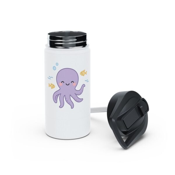12 oz Custom Kids Bottle – Happy Octopus & Name - Image 4