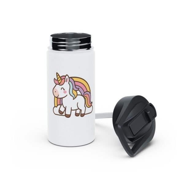 12 oz Custom Kids Bottle – Unicorn & Rainbow - Image 3