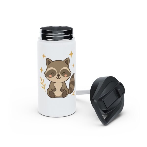 12 oz Custom Kids Bottle – Baby Raccoon with Stars - Image 3
