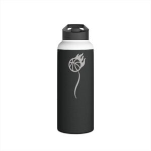 32 oz Matte Black Thermal Bottle – BasketBall Edition