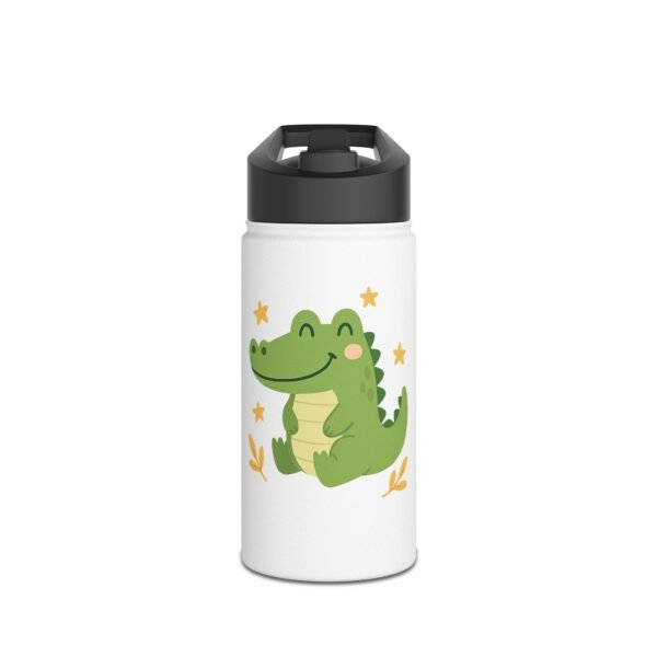 Custom Kids Water Bottle – Cute Crocodile Design