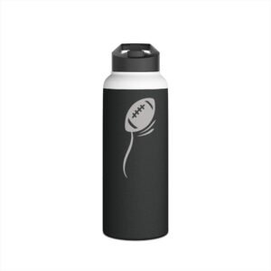 32 oz Matte Black Thermal Bottle – American Football Edition