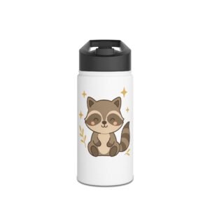 12 oz Custom Kids Bottle – Baby Raccoon with Stars
