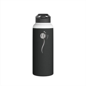 32 oz Matte Black Baseball Grind Thermal Bottle