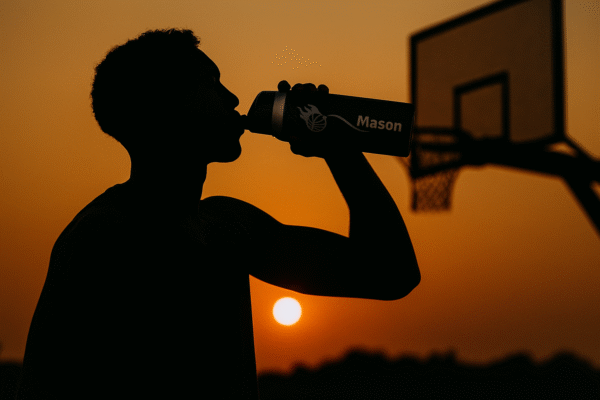 32 oz Matte Black Thermal Bottle – BasketBall Edition - Image 4