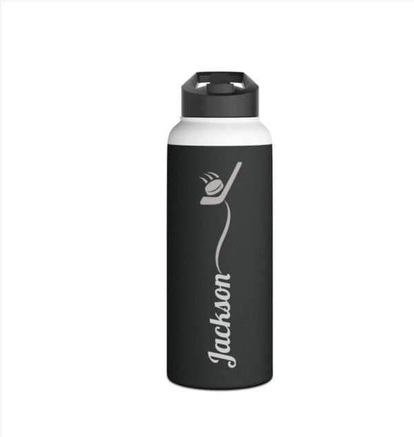 32 oz Matte Black Thermal Bottle – Hockey Spirit - Image 2