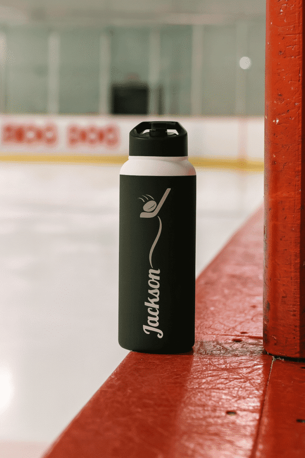 32 oz Matte Black Thermal Bottle – Hockey Spirit - Image 5