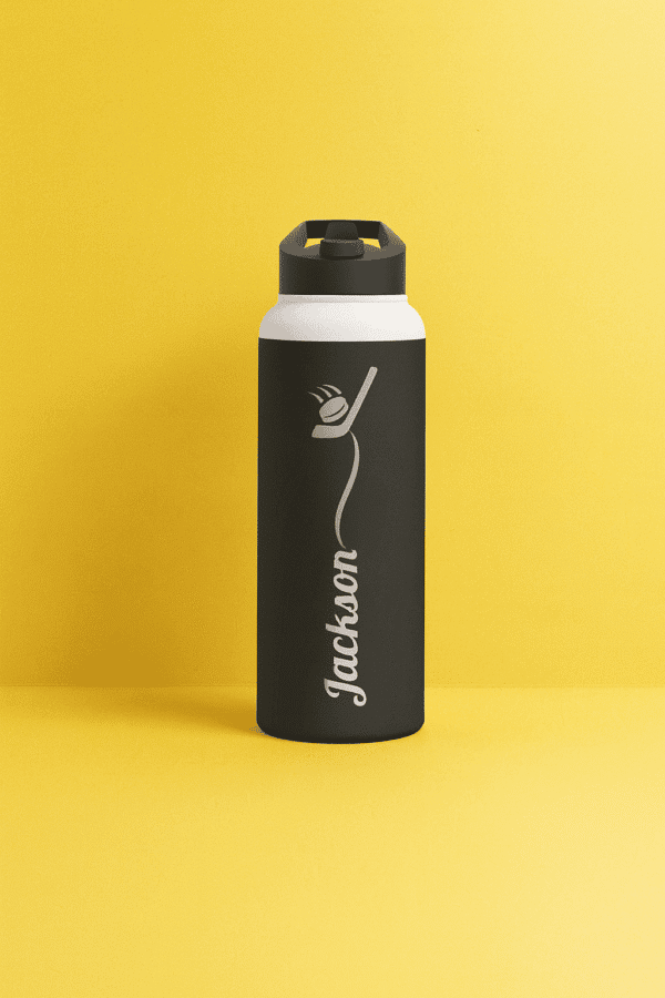 32 oz Matte Black Thermal Bottle – Hockey Spirit - Image 6