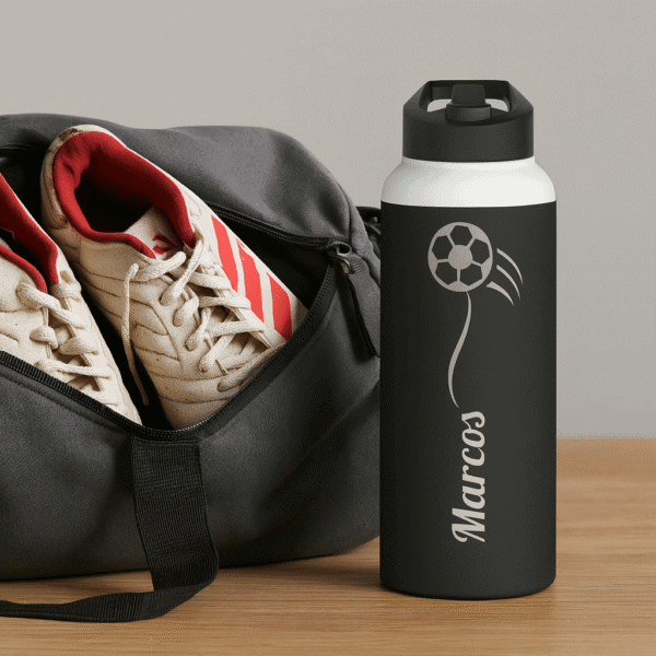 32 oz Matte Black Goal Getter  Thermal Bottle - Image 4