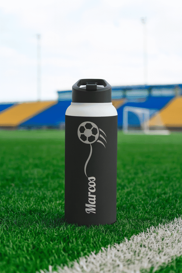 32 oz Matte Black Goal Getter  Thermal Bottle - Image 6