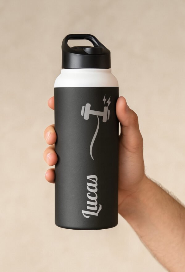 32 oz Matte Black IronFuel Thermal Bottle - Image 6