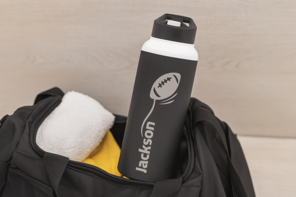 32 oz Matte Black Thermal Bottle – American Football Edition - Image 6