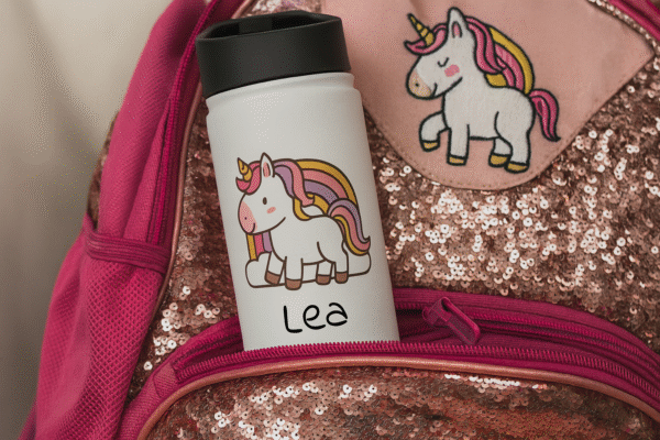 12 oz Custom Kids Bottle – Unicorn & Rainbow - Image 7