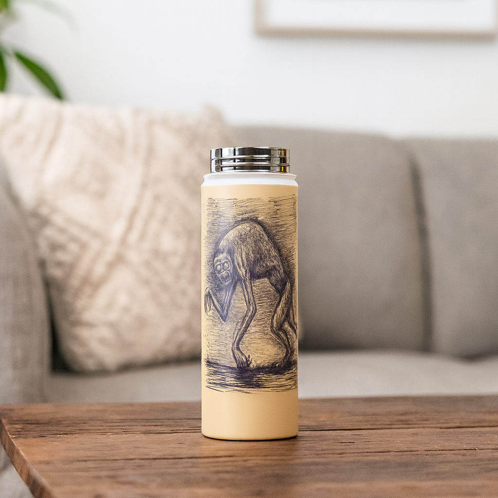 Personalized Stainless Steel Bottle – Vintage Hyde Sketch Design - Image 5