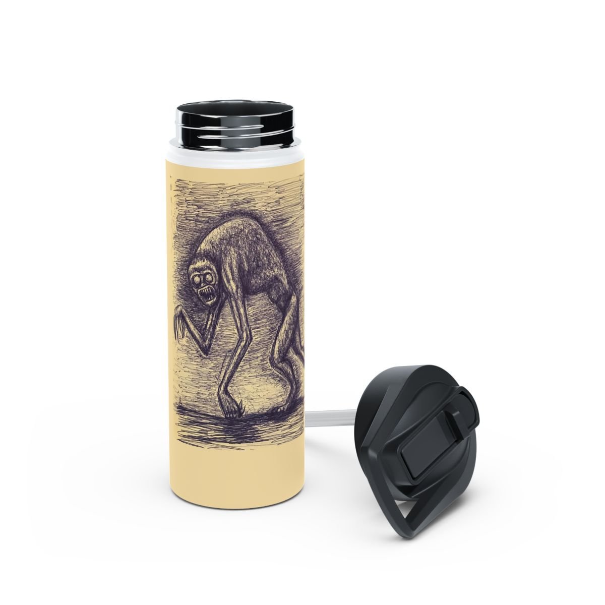 Personalized Stainless Steel Bottle – Vintage Hyde Sketch Design